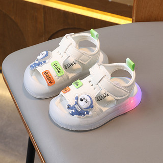 Giày Sandal Phát Sáng Cho Bé Trai Và Bé Gái, Giày đế mềm mũi kín cho bé trai, Giày trẻ em 0-3 tuổi, giày đi biển cho bé