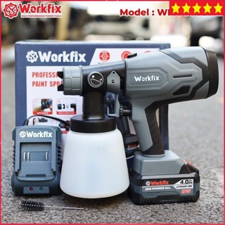 Máy phun sơn pin Workfix WF-SG800ML, Lưu lượng phun 650ml/phút, Dung tích bình chứa 800ml, Bảo hành chính hãng