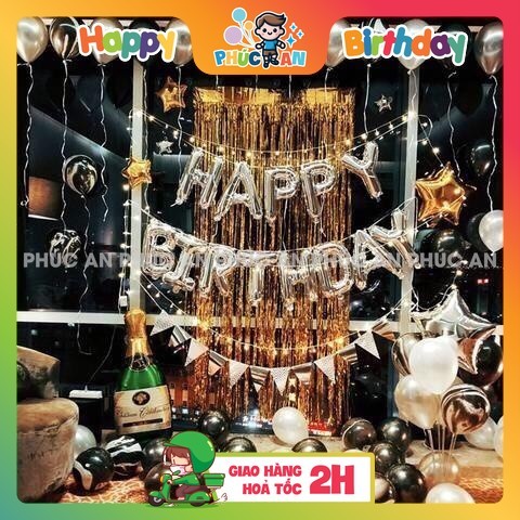 [Ảnh thật] Set trang trí sinh nhật lung linh HPBD (COMBO 102)