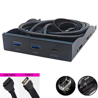 USB Bảng điều khiển phía trước cho PC 2 cổng USB 3.2 Gen1 5Gbps 1 cổng TYPE-C 10Gbps/20Gbps HUB Adapter Hỗ trợ máy tính để bàn 3.5 "ổ đĩa mềm bay