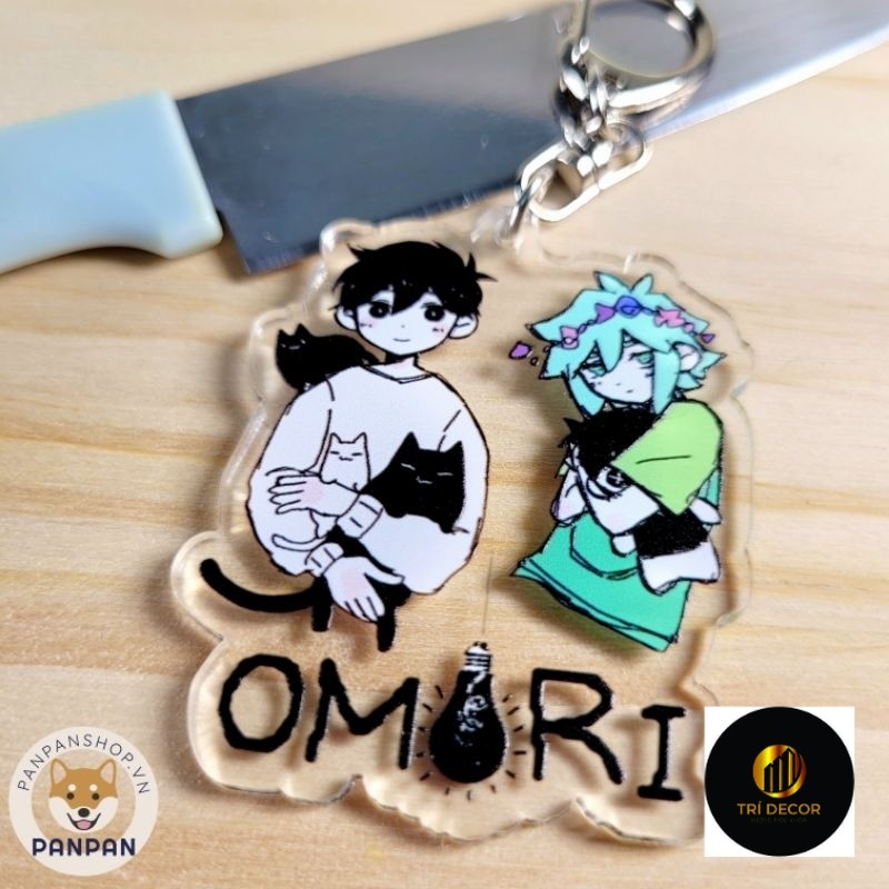 Móc khóa game OMORI (6cm) Basil, Sunny, Aubrey, Mari, Kel