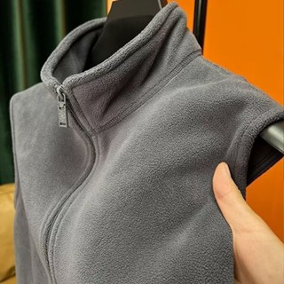 Áo Vest nam lót lông cừu dày ấm áp mùa thu đông Áo khoác lông cừu nam dáng rộng không tay Áo Vest thắt lưng cho người trung niên và người cao tuổi