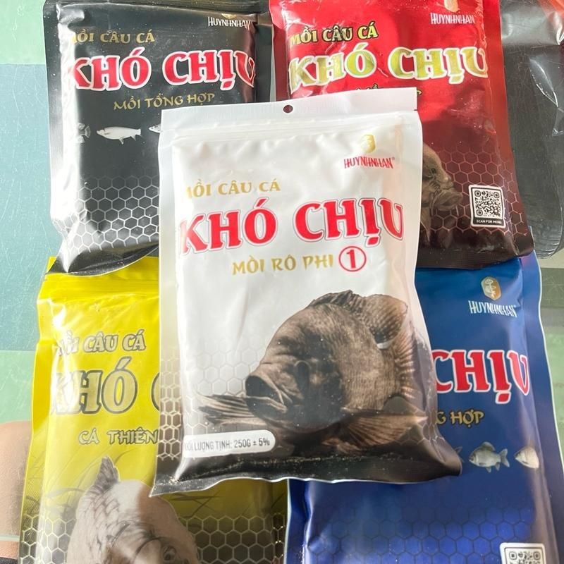 Mồi Câu Khó Chịu Đỏ Đen Vàng Xanh Trắng Chính Hảng HUỲNH NHÀN  Fishing Bắt Cá moicau