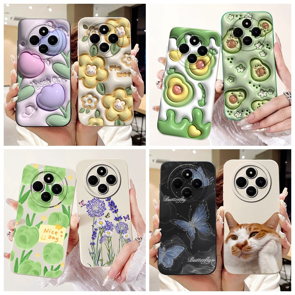 Dành Cho Xiaomi Poco C75 Ốp Lưng Hoa Bơ Silicon Mềm Chống Sốc Cho Xiaomi Poco C75 4G C 75 PocoC75 Vỏ