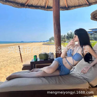 Đồ Bơi Nữ Dây Đeo Ba Mảnh Bộ Đồ Bơi Chia Ngực Nhỏ Tập Hợp Kỳ Nghỉ Nóng Mùa Xuân Đồ Bơi