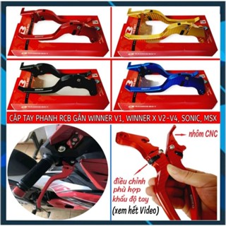 Cặp Tay Phanh (Tay Thắng - Côn) Kiểu RCB Nhôm CNC Cho Xe Winner V1, Winner X V2 - V3, SONIC, MSX 125