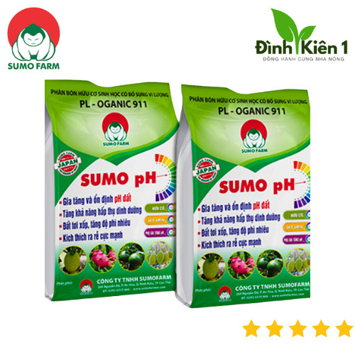 ( combo 2 gói ) SUMO PH của SUMOFARM ( 1kg ) - Ổn định PH , đất tơi xốp , ra rễ cực mạnh