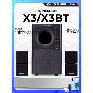 Loa Vi Tính Bluetooth Bass Cực Mạnh MICROLAB X3/X3BT, Công Suất 98W, Chơi Game, Nghe Nhạc, Làm Việc - Hàng Chính Hãng