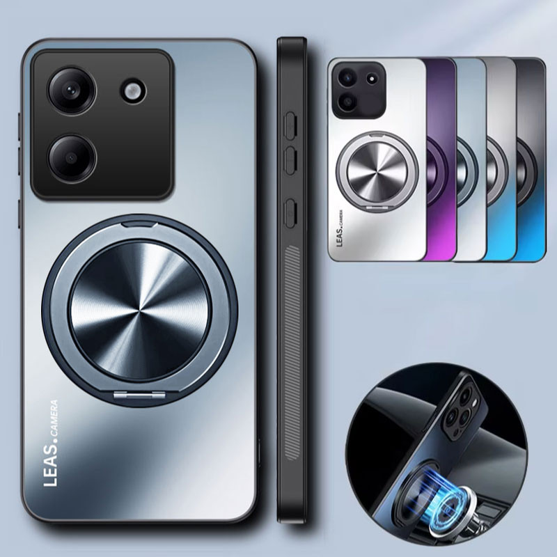 Ốp Điện Thoại Giá Đỡ Từ Tính Cho POCO M7 Pro Cứng Chống Sốc Mờ Ốp Lưng Cho POCO M7 M7Pro Vỏ