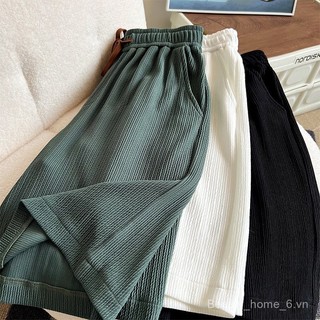 Quần short nam kích thước lớn bằng lụa lạnh, mỏng, nhanh khô, quần short bãi biển mát mẻ, quần short năm điểm