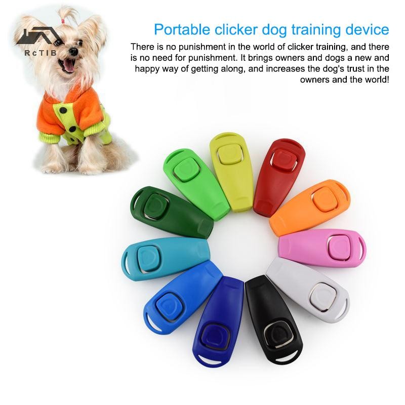 < RcTlB > Thú cưng đa chức năng 2 trong 1 Clicker Còi chó huấn luyện viên Clicker có móc khóa Pet Pu