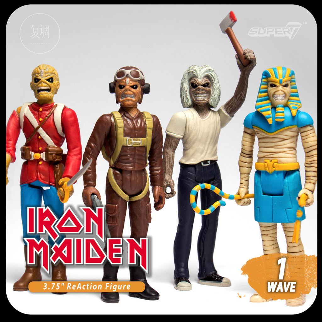 Super7 Iron Maiden Iron Maiden Series 1 Thẻ treo tường cổ điển Âm nhạc kim loại