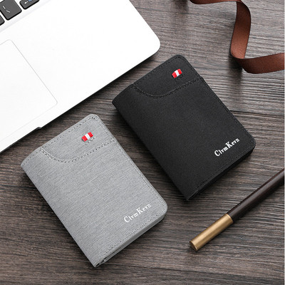 Ví Mini phong cách kinh doanh dành cho nam Ví đa năng đa chức năng Ví gấp đôi ngắn
