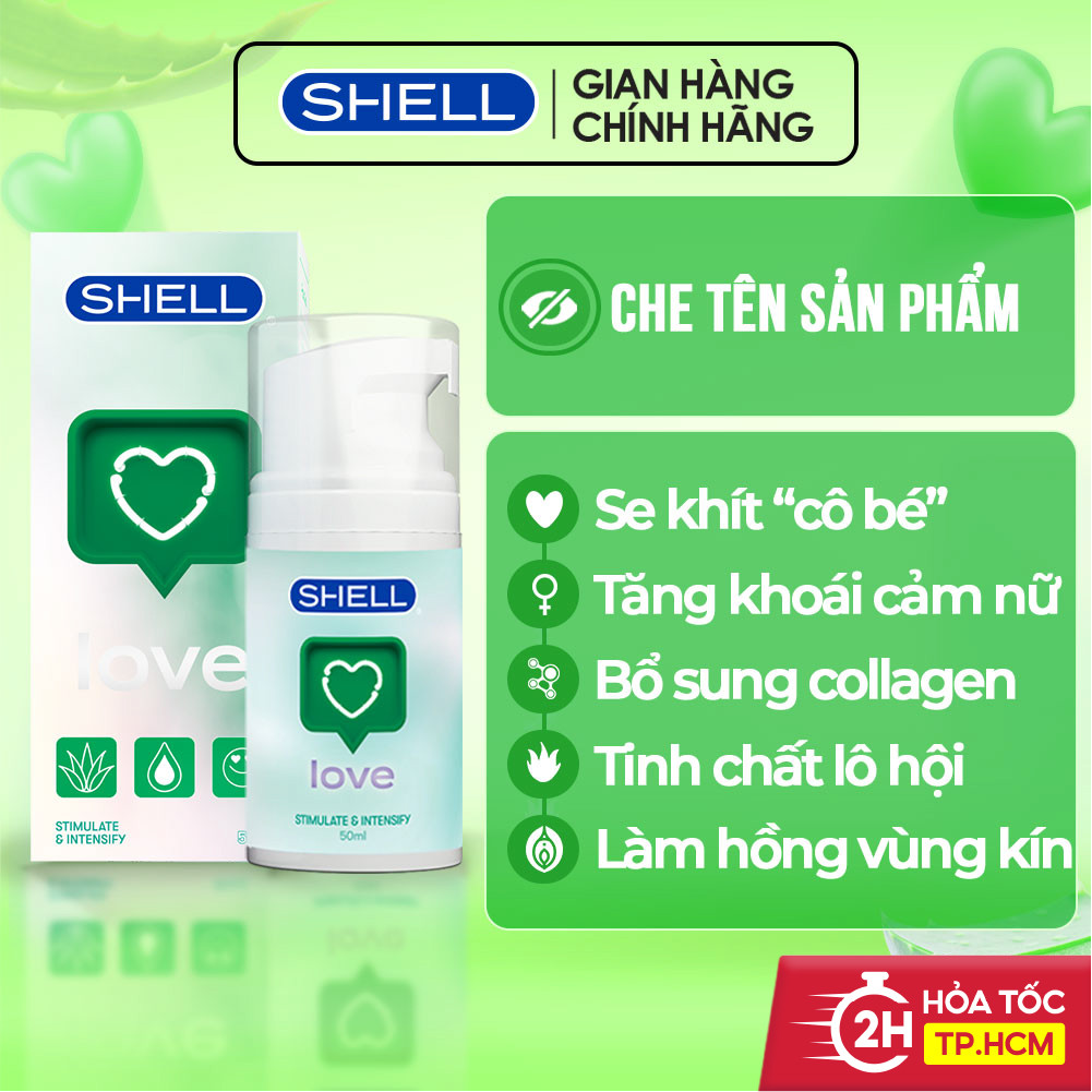 Gel bôi trơn tăng khoái cảm nữ Shell Love Green chai 50ml | SHELL CHÍNH HÃNG