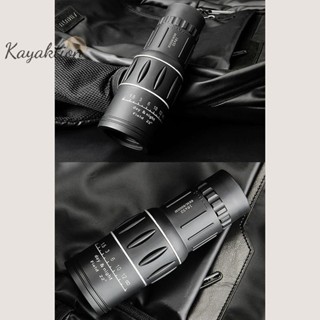 Kayaktion 16X52 Kính thiên văn một mắt Ống nhòm Zoom lấy nét kép Phạm vi HD Tầm nhìn ban đêm có dây đeo Ống kính quang học / Cao su ngoài trời Đẹp