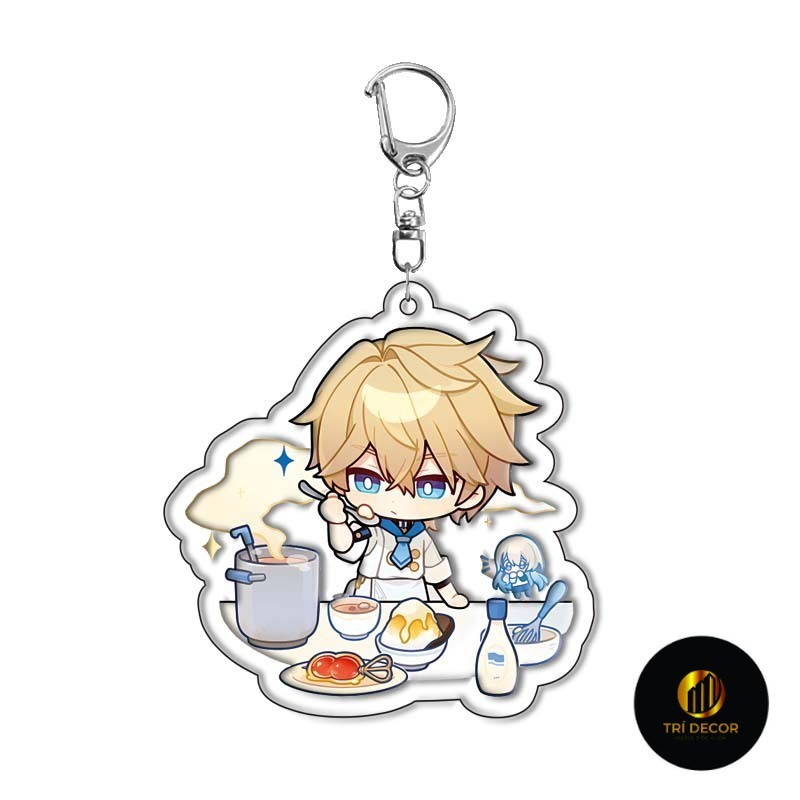 Móc Khoá, Mô Hình Standee Anime Honkai: Star Rail Sampo Gepard Dan Heng Trang Trí Bàn Học, Làm Việc