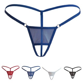 BLURVER~Men Underwear Plain Casual G string Jock strap Knickers See through Stretch