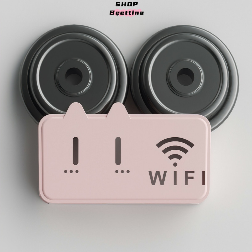 Kệ đựng wifi treo tường, Kệ wifi đặt modem, đầu kỹ thuật số, ổ cắm điện, chất liệu nhựa ABS BEETT