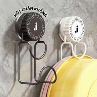 Móc Treo Thau Chậu Nhà Tắm Hút Chân Không Chịu Lực, Giá Cốc Hút Treo Đồ Đa Năng Không Khoan Đục