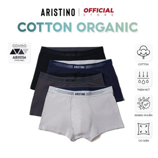 COMBO 3 Quần boxer nam ARISTINO kiểu sịp đùi cao cấp cotton organic mềm mại thoáng mát - ABX056