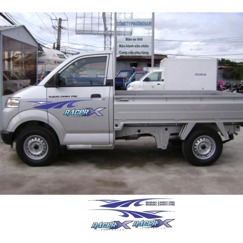 Tem decal trang trí xe tải, xe van (48x130cm), decal trang trí xe suzuki, isuzu, các dòng xe tải nhỏ