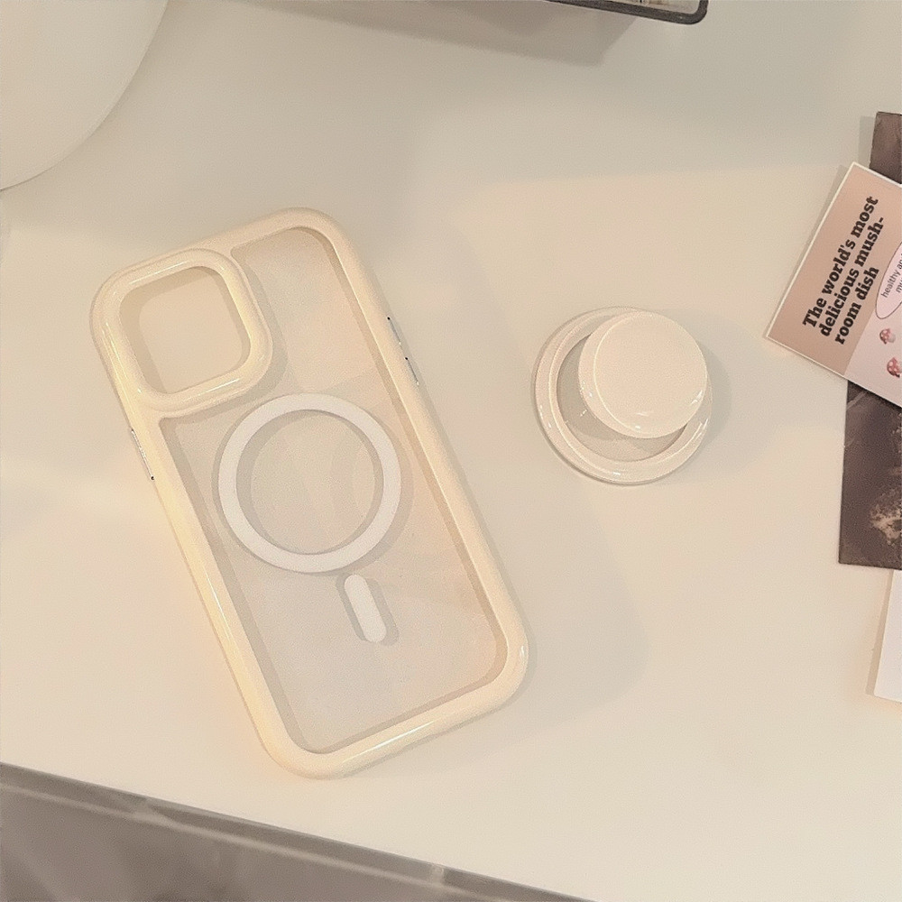 Giá Đỡ Từ Tính Trong Suốt Ốp Lưng Điện Thoại IPhone 16 15 15pro Max 13 Mini 14 14pro 14max 12 11 Pro