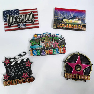 [Nam châm] Nam châm tủ lạnh bằng gỗ Hollywood dòng Mỹ Los Angeles