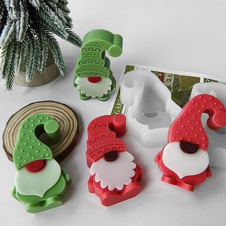 Cs DIY Giáng Sinh Lùn Khuôn Silicon 3D Sáng Tạo Thơm Làm Đồ Dùng Xà Phòng Handmade Ông Già Noel Trang Trí Khuôn VN