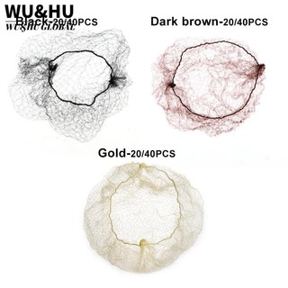WU&HU  Tương LAI 20 / 40 Chiếc Lưới Tóc Vô Hình Bán Phụ Kiện Tóc Tạo Kiểu Dụng Cụ Bun Cover