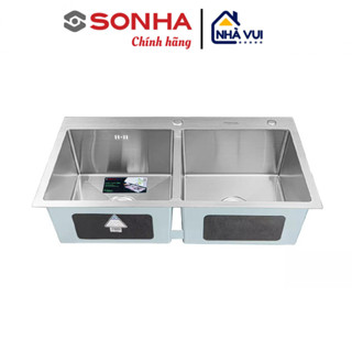 Chậu rửa chén bát đúc SƠN HÀ luxury Inox 304 - HÀNG VIP