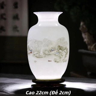 Jingdezhen Gốm Sứ Trang Trí Bình Hoa Cắm Hoa Văn Phòng Phòng Khách Tủ Rượu Tủ Tivi Trang Trí Phong Cách Trung Hoa Thủ