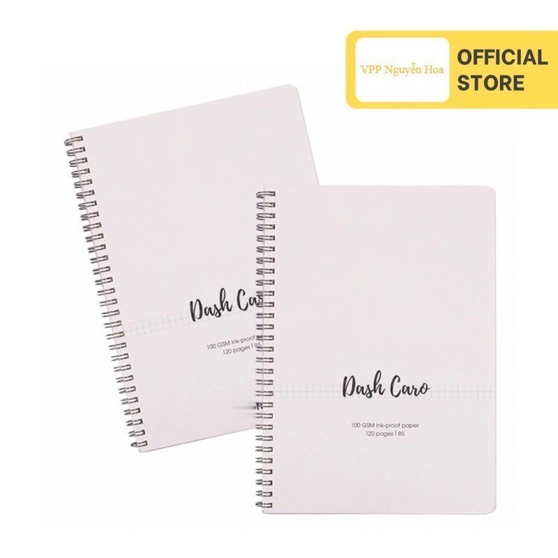 [ Sổ ]Sổ Caro Nét đứt Lò Xo Kép B5 Klong 120 Trang MS: 852 Dash Caro