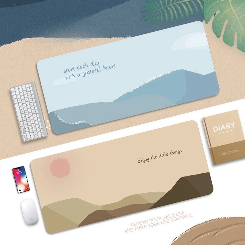 Morandi Da Chuột Pad Da Để Bàn Văn Phòng Nghiên Cứu Máy Tính Bàn Pad Hỗ Trợ Cổ Tay Bàn Phím Để Bàn P