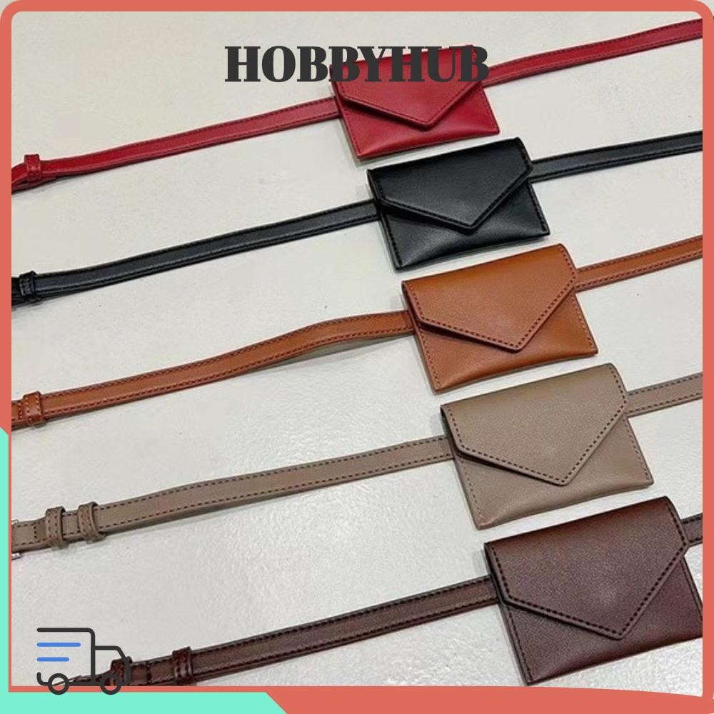 Túi thắt lưng HOBBYHUB, Ví thắt lưng da có thể điều chỉnh, Túi xách Mini Túi đeo chéo có thể tháo rời dành cho nữ