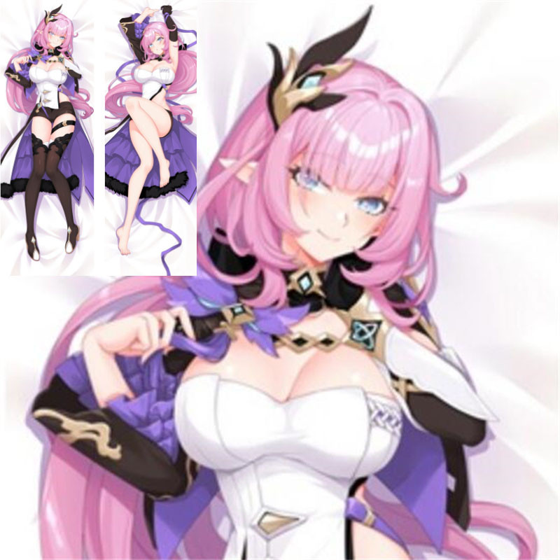 Anime Elysia Honkai Impact 3 Dakimakura Hai Mặt In Hình Thật Gối 59 "50x150cm
