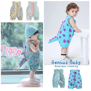 Mùa Hè Mới Quần Áo Cho Bé Trai Và Bé Gái Không Tay Khủng Long Body 0-24 Tháng Tuổi Cotton Hoạt Hình Hình Khủng Long Áo Liền Quần Siêu Dễ Thương Phong Cách Hàn Quốc