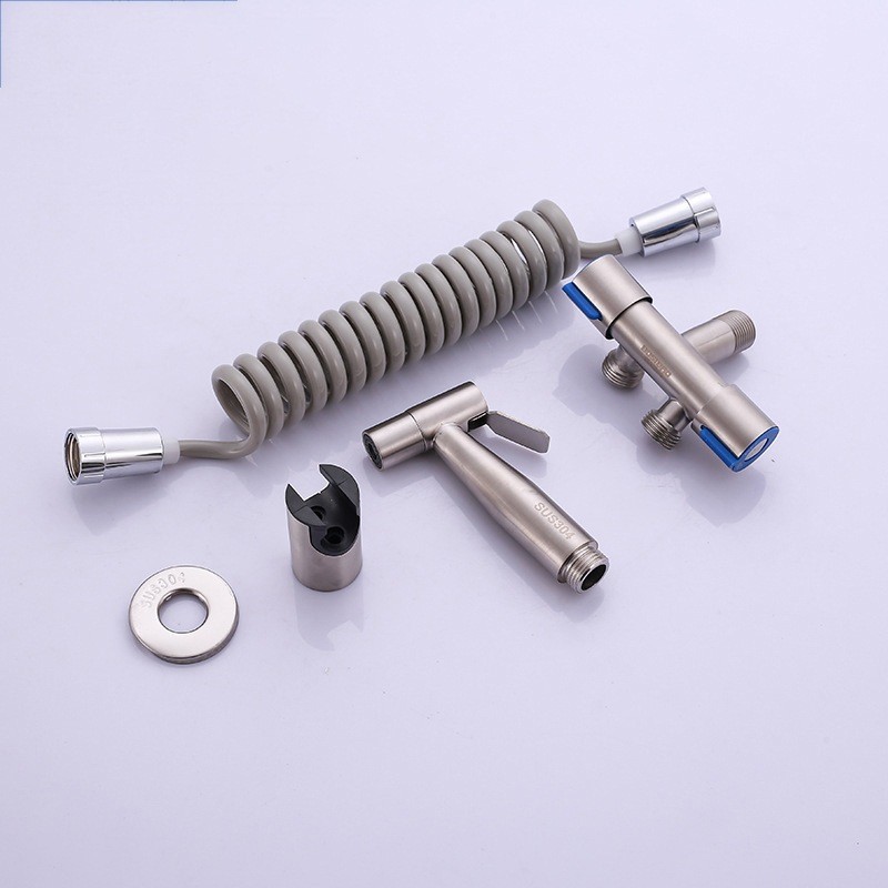 Vòi Xịt Vệ Sinh Inox 304 Vòi Xịt Vệ Sinh Dây Lò Xo, Vòi Xịt Bồn Cầu, Vòi Rửa Vệ Sinh