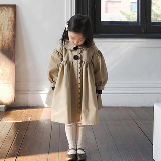 24 Bé Gái Thu Đông Mới Rãnh Áo Khoác Thời Trang Phong Cách retro Áo Khoác Búp Bê Cổ handmade Ren Áo Khoác-1021