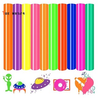 Htv Truyền Nhiệt Vinyl Bộ -30X25cm 10 Tờ Neon Sắt Trên Vinyl Xanh Neon HTV Xanh Neon Truyền Nhiệt Vinyl Bộ Áo Thun