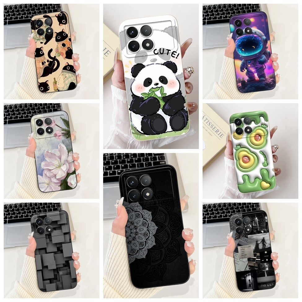 Ốp lưng Xiaomi Poco X6 Poco X6 Pro Ốp lưng thẩm mỹ thời trang gấu trúc dễ thương Xiaomi Poco X6 Pro 