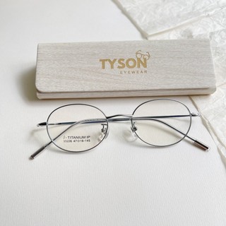 Gọng kính tròn oval TYSON gọng kính titan kính mắt thời trang nam nữ lắp cận tặng hộp khăn 33226