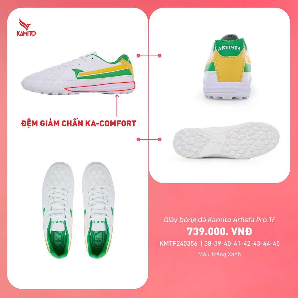 Giày Bóng Đá / Đá Banh  Chính Hãng Kamito Artista Pro TF Sneaker Sport [Tặng Kèm Vớ Chống Trơn Kamit