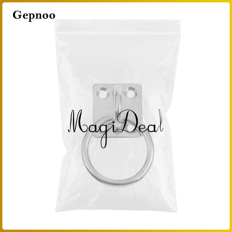 Gepnoo Marine Boat Square Pad Eye Plate Eye Hook với thép không gỉ 304 5mm