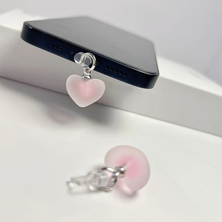  Lỗ Điện Thoại Di Động Chống Bụi Cắm Hình Trái Tim Điện Thoại Bụi Cắm Mặt Dây Chuyền Thích Hợp Cho iPhone   Type-C   Android Phụ Kiện Điện Thoại Đa Năng 
