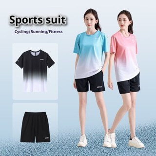 Mùa Hè 2025 Mới Thời Trang Trẻ Bộ Đồ Thể Thao Nam Nữ Nhanh Khô Thoáng Khí Tập Gym Áo Thun Tay Ngắn & Quần Short Chạy Bộ Tập Thể Dục Thể Thao