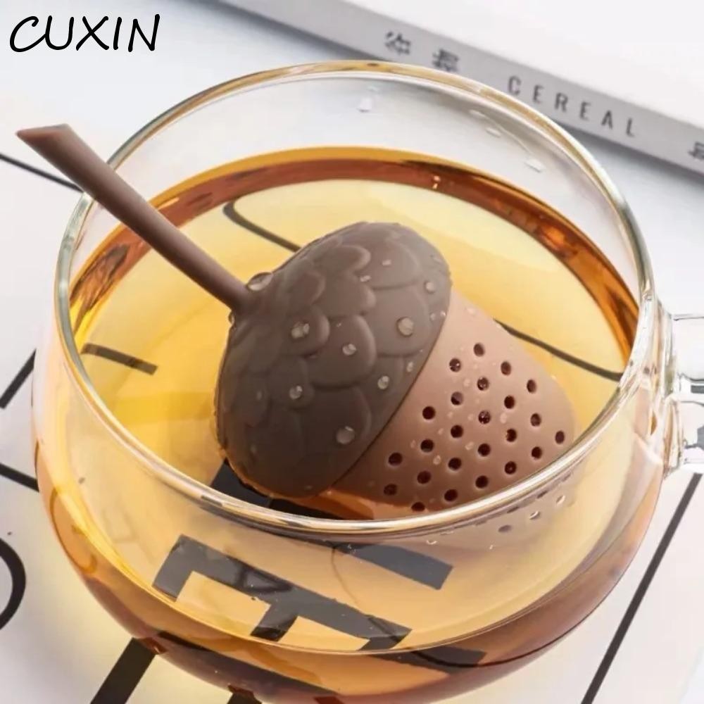 Cutin Acorn Tea Strainer, Silicone Spice Filter Oak Nut Tea Infuser, Teaware Mềm mại chịu nhiệt độ c