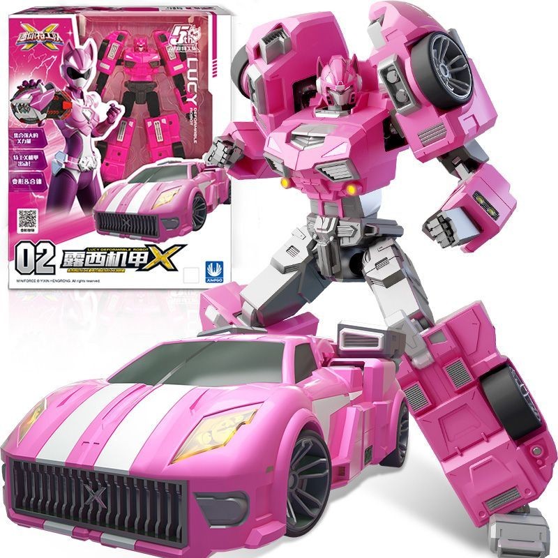 Đồ chơi robot biến hình Mini Agent Team X Lucy Mecha cho trẻ em gái, King Kong Car Secret Good Boy B