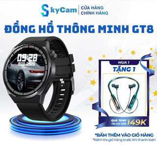  Đồng hồ thông minh GT8 Smart Watch chống nước có máy ảnh điều khiển từ xa tập thể thao theo dõi nhịp tim SKYTEK 