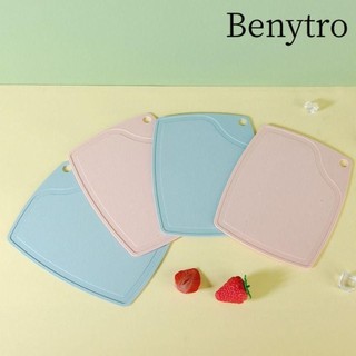Thớt BENYTRO, Thớt Cắt Trái Cây Thiết Kế Chống Chảy, Dày Với Móc Treo Tiện Lợi Lúa Mạch Nhựa Nhỏ Thớt