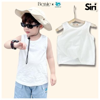  Áo thun ba lỗ trắng trơn basic cho bé trai bé gái mặc đi học đi chơi 1 tới 7 tuổi SHUSHI 0624A04 